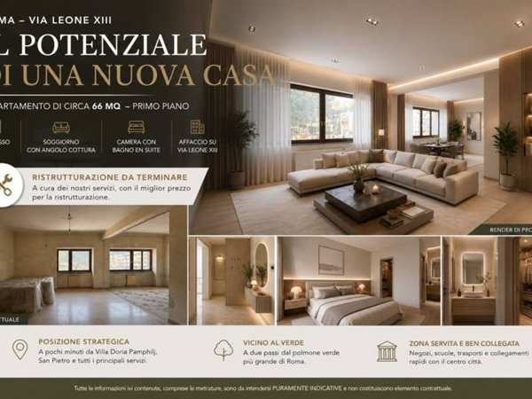 appartamento in vendita a Roma in zona Gianicolense
