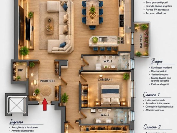appartamento in vendita a Roma in zona Trionfale