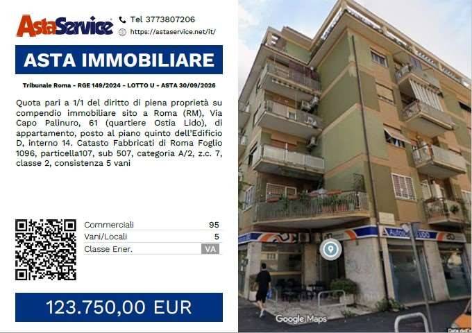 appartamento in vendita a Roma in zona Ostia