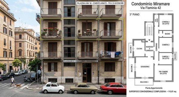 appartamento in vendita a Roma in zona Portuense