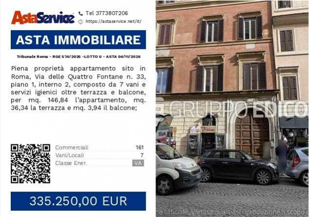 appartamento in vendita a Roma