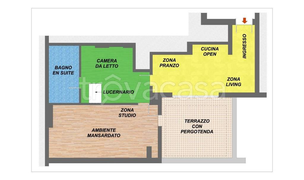 appartamento in vendita a Roma in zona Grottarossa