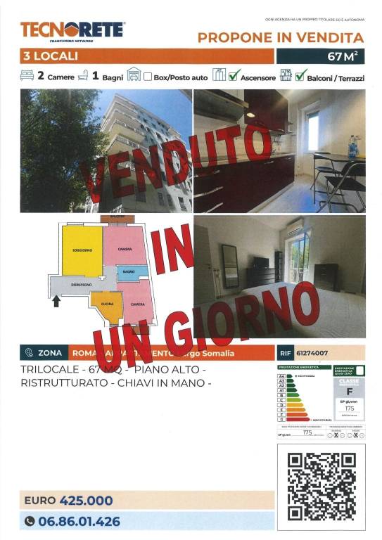 appartamento in vendita a Roma in zona Trieste
