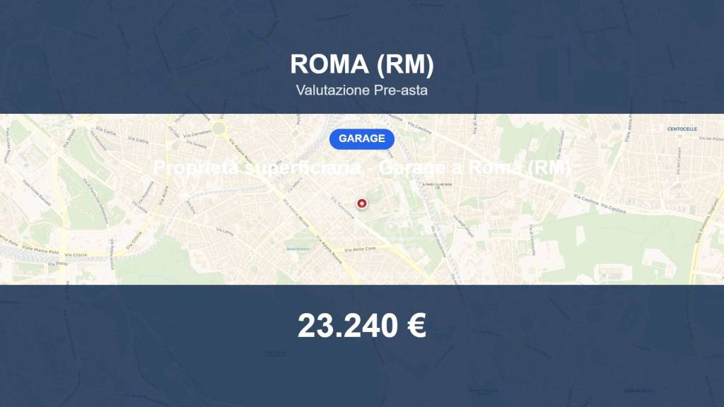 box auto in vendita a Roma in zona Tuscolano