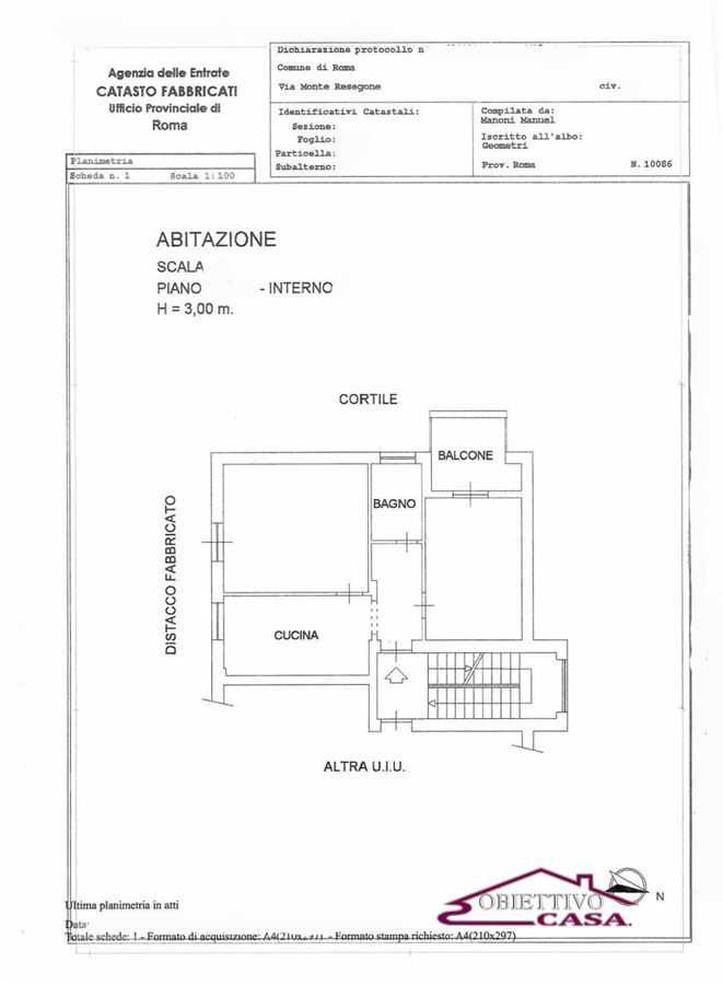 appartamento in vendita a Roma in zona Monte Sacro/Talenti