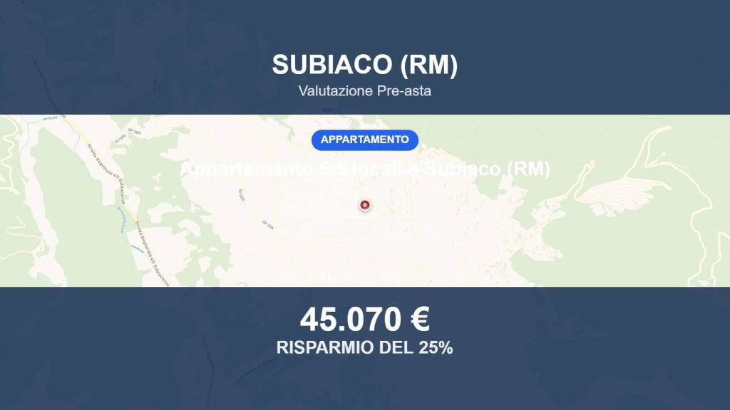 appartamento in vendita a Subiaco in zona Vignola