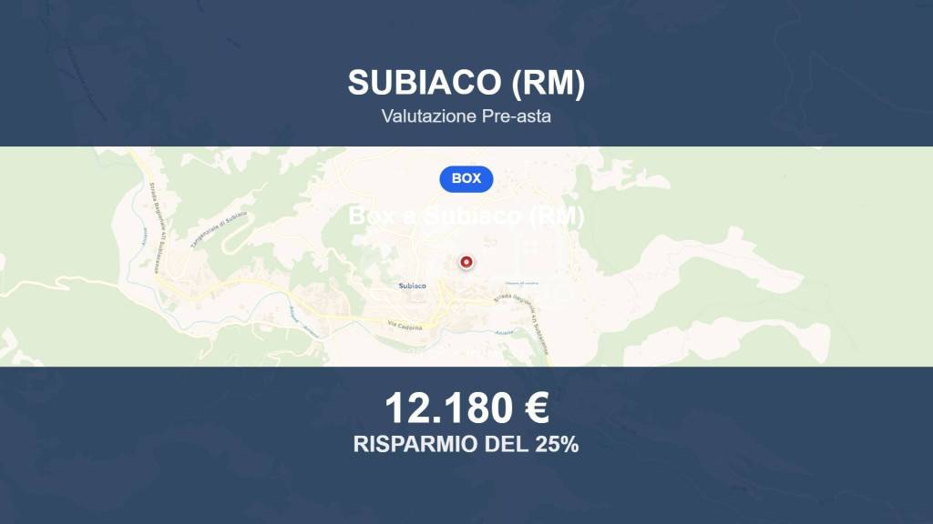 box auto in vendita a Subiaco in zona Vignola