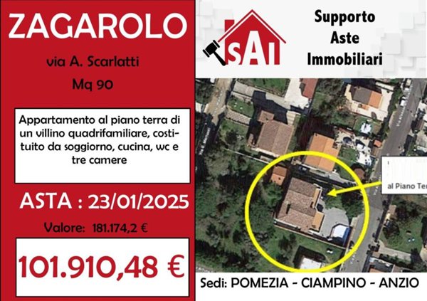 appartamento in vendita a Zagarolo in zona Valle Martella