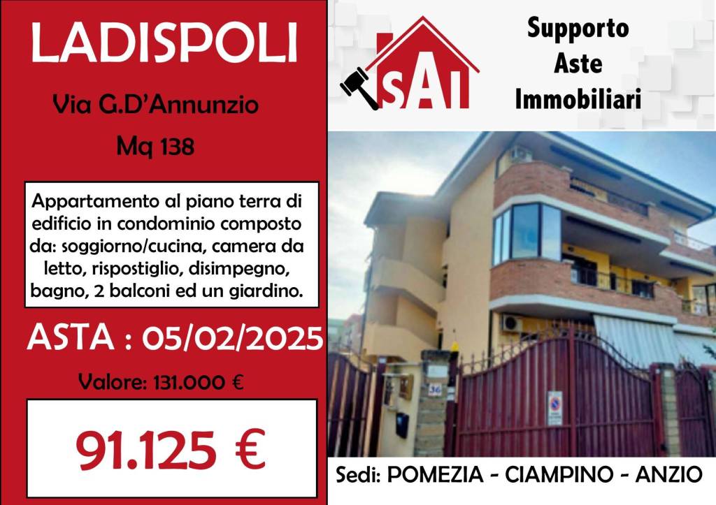 appartamento in vendita a Ladispoli