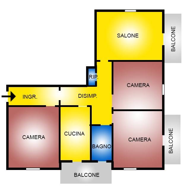 appartamento in vendita a Ladispoli