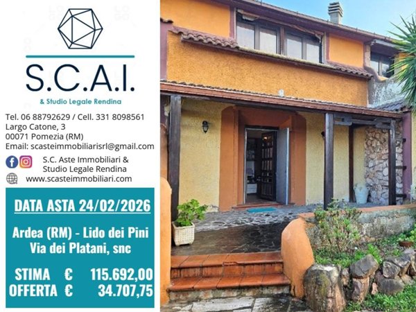 casa indipendente in vendita ad Ardea in zona Lido dei Pini