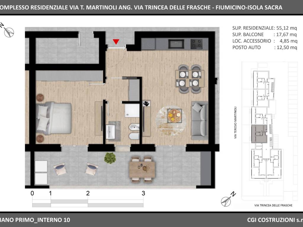 appartamento in vendita a Fiumicino in zona Isola Sacra
