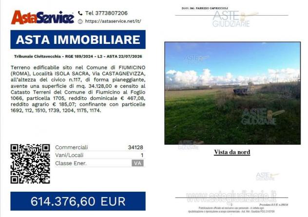 terreno edificabile in vendita a Fiumicino in zona Isola Sacra