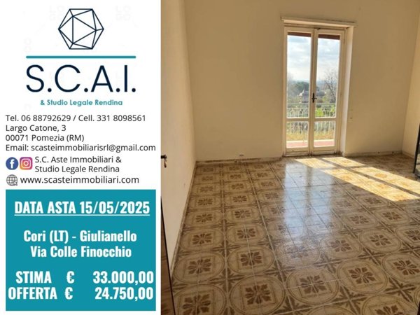 appartamento in vendita a Cori in zona Giulianello