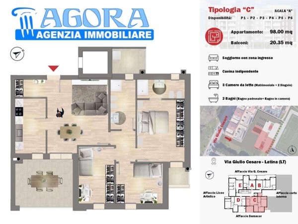 appartamento in vendita a Latina in zona Centro Città
