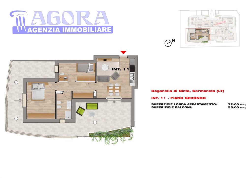 appartamento in vendita a Sermoneta in zona Doganella