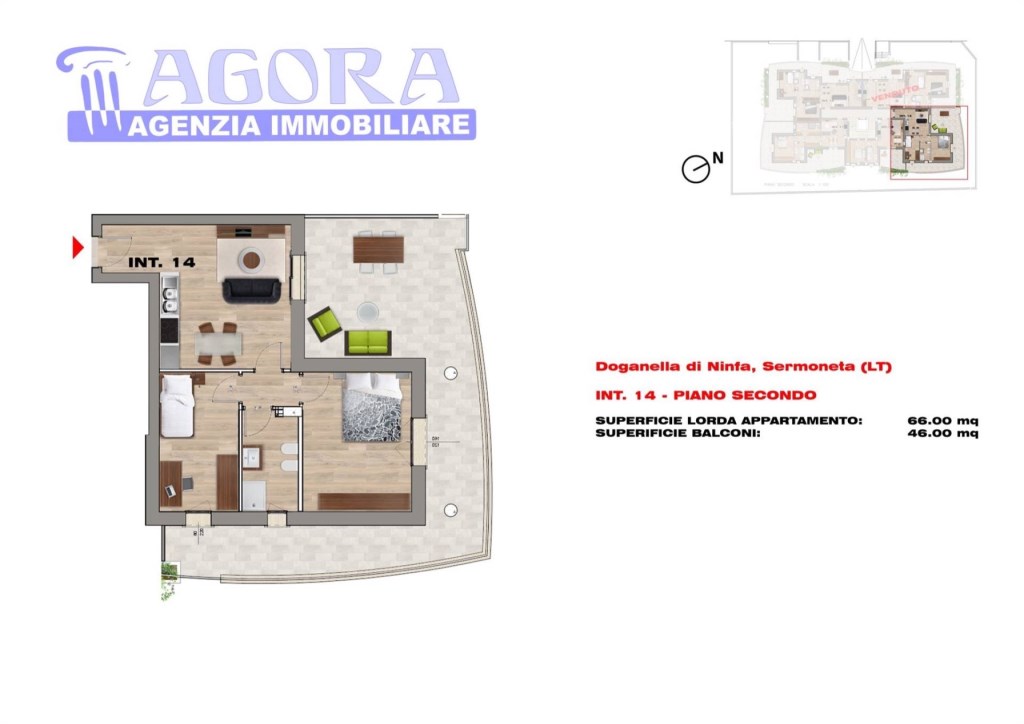 appartamento in vendita a Sermoneta in zona Doganella