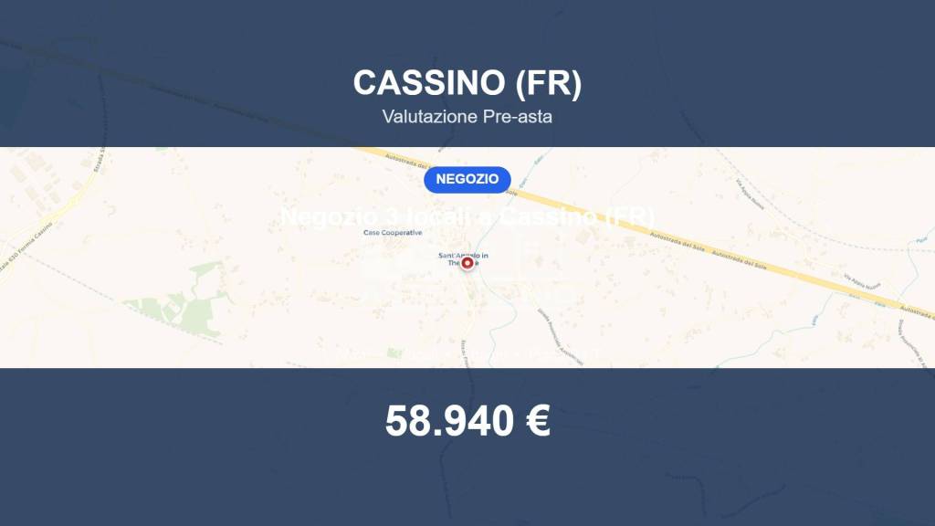 negozio in vendita a Cassino in zona Sant'Angelo in Theodice