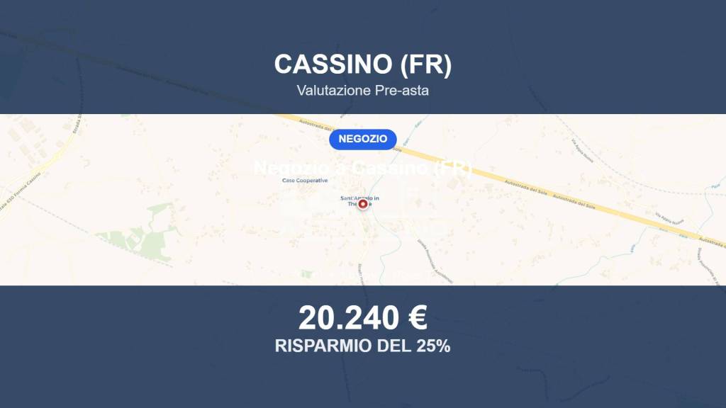 negozio in vendita a Cassino in zona Sant'Angelo in Theodice