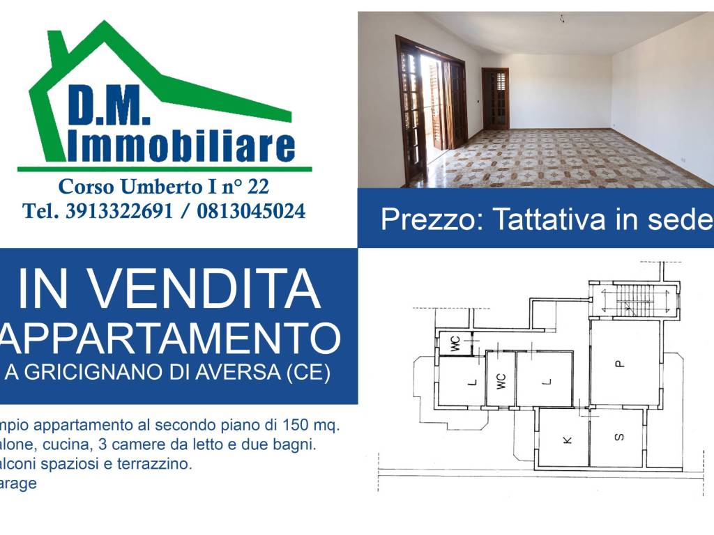 appartamento in vendita a Gricignano di Aversa