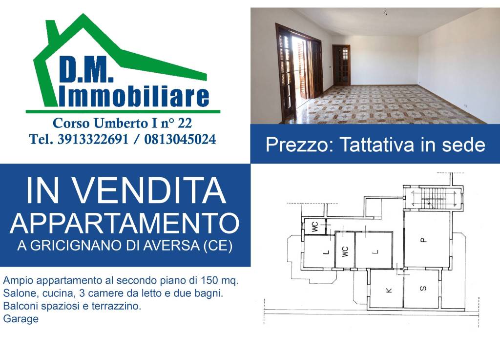 appartamento in vendita a Gricignano di Aversa