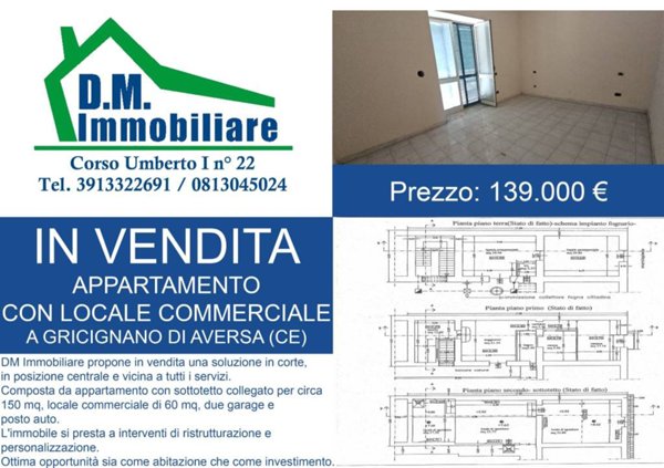 appartamento in vendita a Gricignano di Aversa