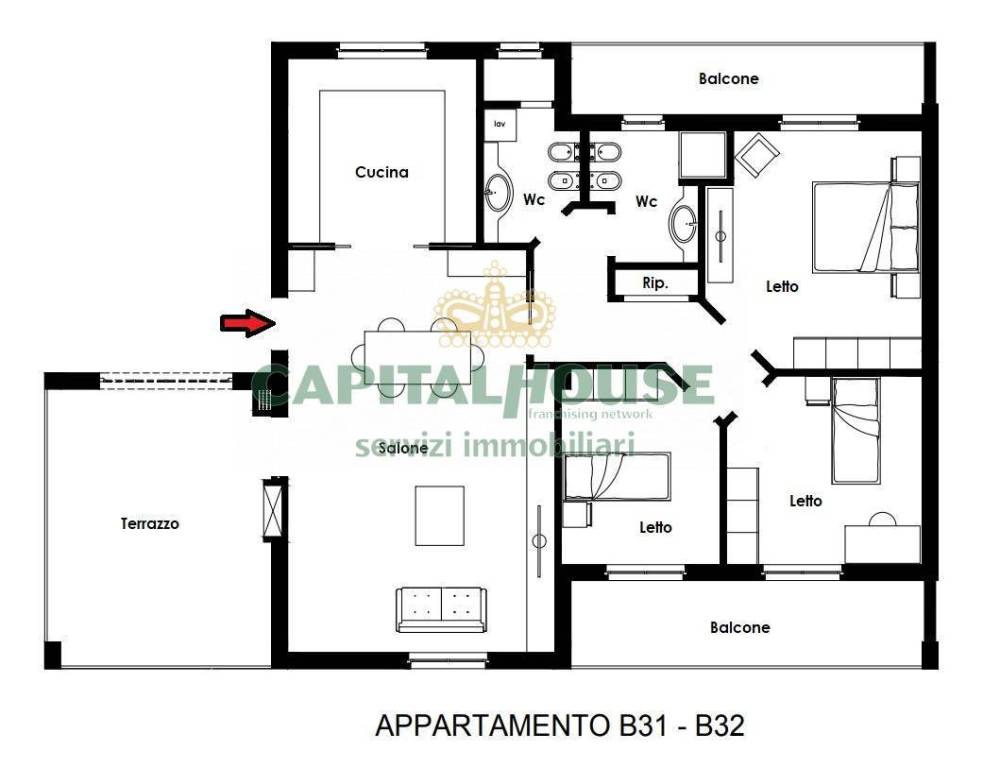 appartamento in vendita a Casamarciano