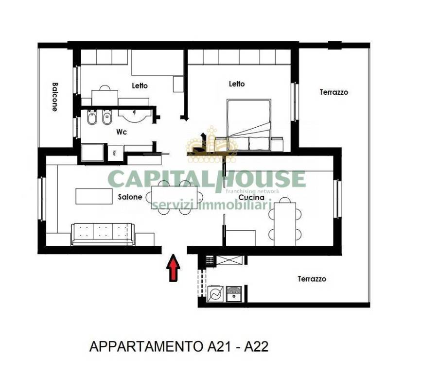appartamento in vendita a Casamarciano
