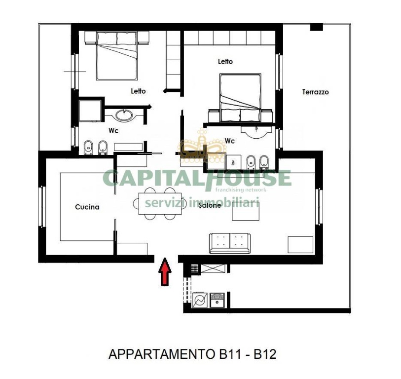 appartamento in vendita a Casamarciano