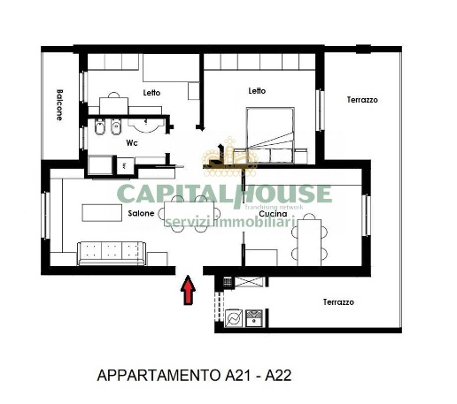appartamento in vendita a Casamarciano