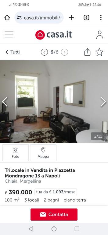appartamento in vendita a Napoli in zona Chiaia