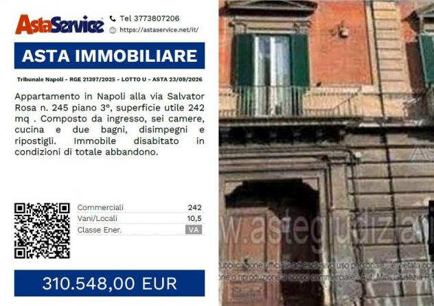 appartamento in vendita a Napoli in zona Avvocata