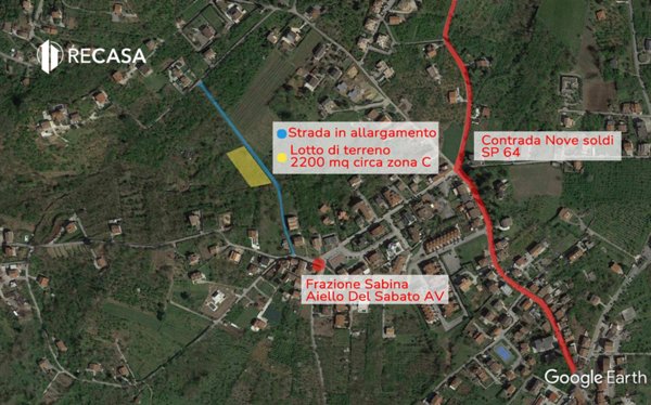 terreno edificabile in vendita ad Aiello del Sabato in zona Sabina