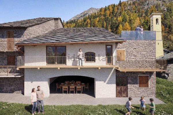 casa semindipendente in vendita ad Acceglio in zona Saretto