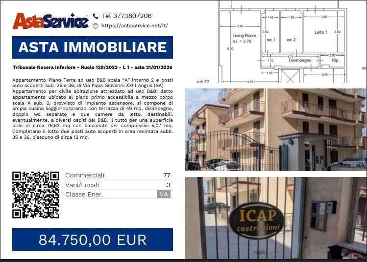 appartamento in vendita ad Angri