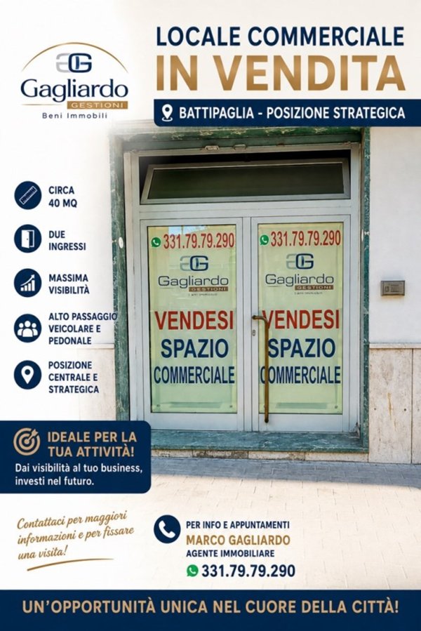 locale commerciale in vendita a Battipaglia