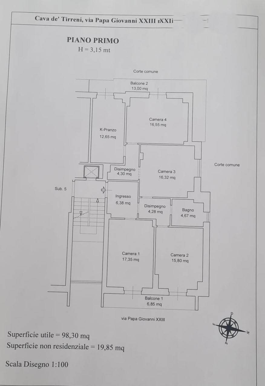 appartamento in vendita a Cava de' Tirreni in zona Centro Storico / Scacciaventi