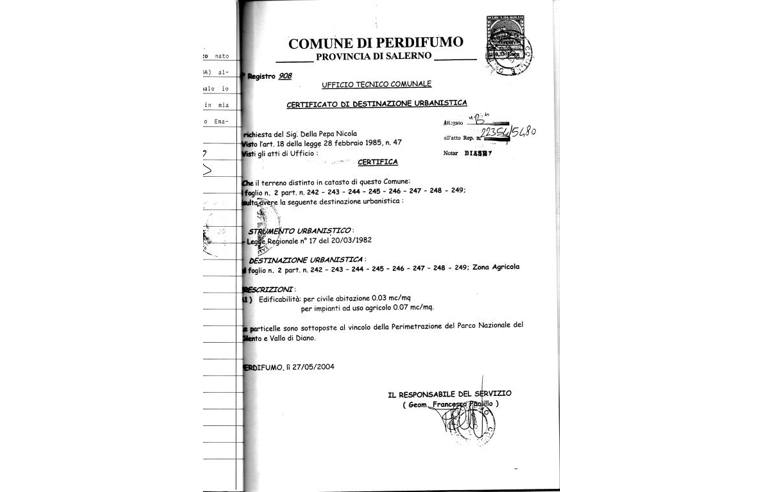 terreno agricolo in vendita a Perdifumo in zona Vatolla