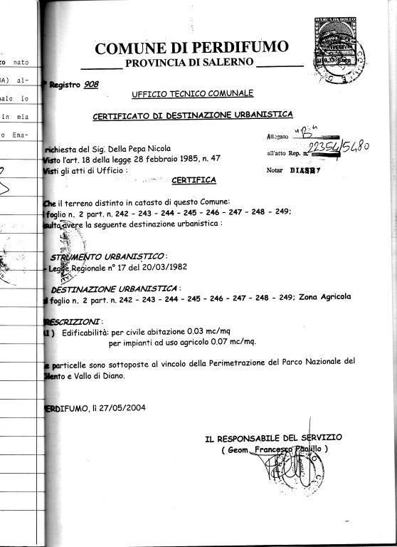 terreno agricolo in vendita a Perdifumo in zona Vatolla