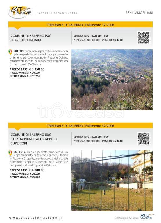 terreno agricolo in vendita a Salerno in zona Mercatello